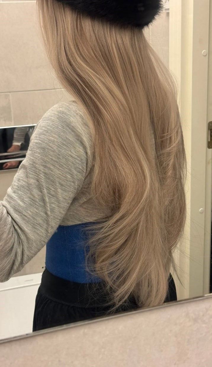 ashblond indian hair lace frontal wig