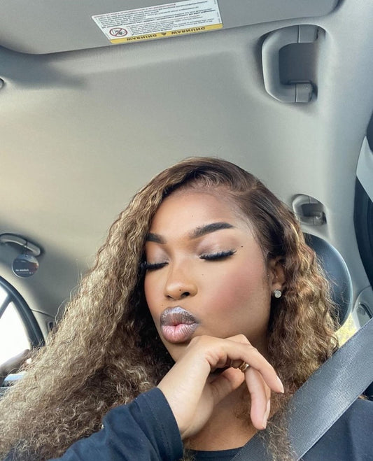 Wig Diva glueless 7x5 Closure brown with highlights